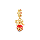 Tinysand 925 perles européennes en argent sterling émaillé clochette dorée(TS-P-214)-1
