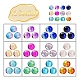 480Pcs 12 Colors Spray Painted & Baking Painted Crackle Glass Beads Strands(CCG-YW0001-09)-2