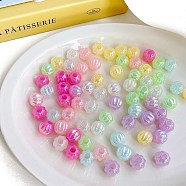 Opaque Acrylic European Beads, Large Hole Beads, Imitation Jelly, Pumpkin, Mixed Color, 14x13mm, Hole: 5mm(OACR-F010-22)