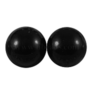 10000pcs ABS Plastic Imitation Pearl Cabochons, Half Round, Black, 4x2mm(SACR-S738-4mm-Z25)