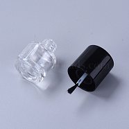 DIY Nail Polish Bottle, Glass Empty Bottle, Clear, 48x23mm, Capacity: 5ml(MRMJ-WH0056-77C)