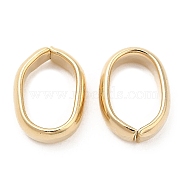 Brass Linking Rings, Quick Link Connector, Cadmium Free & Lead Free, Long-Lasting Plated, Oval, Real 24K Gold Plated, 9x7x2.5mm, Inner Diameter: 7.5x4.7mm(KK-M250-24C-G)