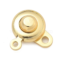 Brass Finding, Flat Round, Real 18K Gold Plated, 24mm(KK-P284-05G)