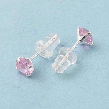 aretes con circonitas cúbicas y diamantes(STER-M105-01B-S)-4