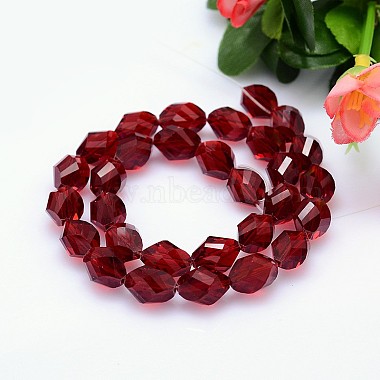 Faceted Polyhedron Imitation Austrian Crystal Bead Strands(G-M190-11x8mm-05A)-2