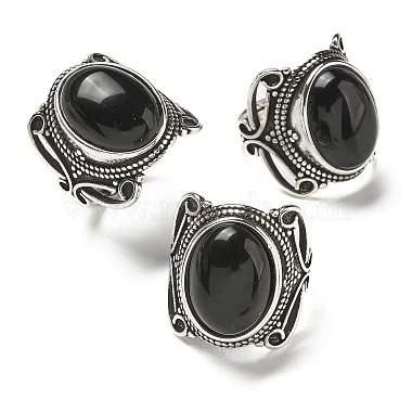 Natural Obsidian Adjustable Rings(RJEW-I108-02AS-12)-4