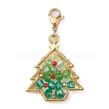 Christmas Tree Glass Pendant Decorations