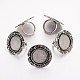 Vintage Adjustable Iron Finger Ring Components Alloy Cabochon Bezel Settings(X-PALLOY-O039-08AS)-1