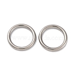 201 Stainless Steel Closed Jump Rings, Round, Stainless Steel Color, 16x2mm, 12 Gauge, Inner Diameter: 12mm(STAS-D301-17P-02)
