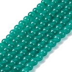 Baking Paint Imitation Jade Glass Round Bead Strands, Light Sea Green, 6mm, Hole: 1.2mm, about 125~128pcs/strand, 29.33''(74.5cm)(DGLA-XCP0001-22)