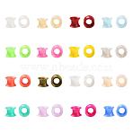 32Pcs 16 Colors Silicone Thin Ear Gauges Flesh Tunnels Plugs, Ring, Mixed Color, 8mm, Hole: 7.4mm, 2pcs/color(FIND-YW0001-16B)