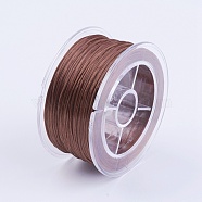 Flat Elastic Crystal String, Elastic Beading Thread, for Stretch Bracelet Making, Saddle Brown, 0.6mm, about 54.68 yards(50m)/roll(EW-I001-0.6mm-03)