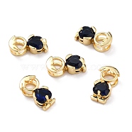 Brass Micro Pave Cubic Zirconia Pendants, Long-Lasting Plated, Boy, Blue, Real 18K Gold Plated, 16.5x9x5mm, Hole: 4x2mm(ZIRC-L100-051G)