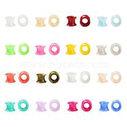 32Pcs 16 Colors Silicone Thin Ear Gauges Flesh Tunnels Plugs, Ring, Mixed Color, 8mm, Hole: 7.4mm, 2pcs/color(FIND-YW0001-16B)