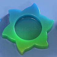 DIY Silicone Molds, for Candlestick Making, Resin Casting Pendant Molds, For UV Resin, Epoxy Resin Molds Making, Flower, White, 140x126x23.5mm, Inner Diameter: 128x112mm(DIY-G041-04)