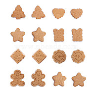 Resin Cabochons Accessories, for Jewelry Making, Imitation Food, Biscuits Shape, Wheat, 35pcs(CRES-CJ0001-20)