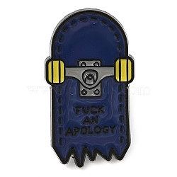 Alloy Enamel Brooches, Skateboarding, 30.5x17mm(JEWB-I035-02EB-01)