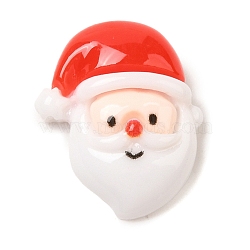 Christmas Theme Opaque Resin Cabochons, Santa Claus, 15x12x4.5mm(RESI-R453-01A)