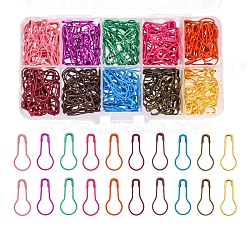 300Pcs 10 Colors Iron Locking Stitch Marker Kits, Knitting Tools, Mixed Color, 13x6.5x2cm(PW-WGE3C92-06)