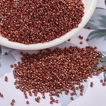 MIYUKI Delica Beads, Cylinder, Japanese Seed Beads, 11/0, (DB1838) Duracoat Galvanized Berry, 1.3x1.6mm, Hole: 0.8mm, about 2000pcs/10g