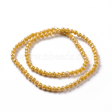 Electroplate Opaque Solid Color Glass Beads Strands(GLAA-E036-11C)-3