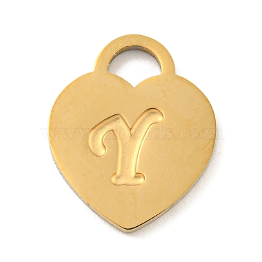 Golden Letter Y 304 Stainless Steel Pendants