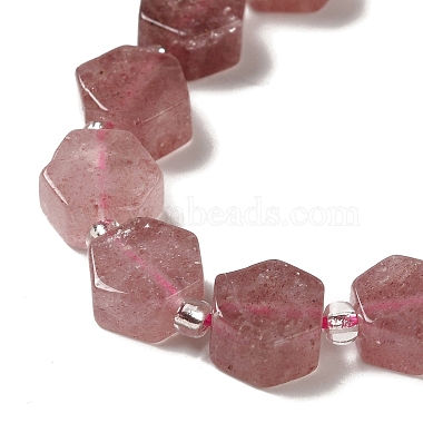 perles fraise naturelle de quartz brins(G-P534-A03-01)-4