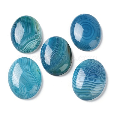 Natural Striped Agate/Banded Agate Cabochons(G-H296-01F)-2