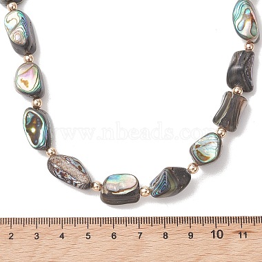 colliers de perles en nacre d'ormeau naturelle(NJEW-JN05972)-4