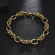 201 bracelets en chaîne à maillons avec anneaux en acier inoxydable pour hommes(BJEW-R313-04G)-2