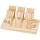 1 Set 3-Slot  Wooden Earring Display Card Stands(EDIS-DR0001-07C)-1