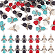 60Pcs 4 Colors Halloween Dyed Synthetic Turquoise Pendants(FIND-AR0003-26)-1