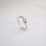304 Stainless Steel & Cubic Zirconia Finger Rings for Women, Horse Eye, Stainless Steel Color, US Size 7(17.3mm)(WG54E70-02)