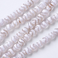 Natural Grade A Agate Beads Strands, Dyed & Heated, Round, Faceted, White, 6mm, Hole: 1mm, about 62pcs/strand, 14.9 inch(38cm)(G-G752-01-6mm)