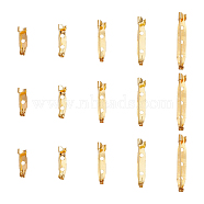 50Pcs 5 Styles Alloy Brooch Findings, Back Bar Pins, Golden, 15~35x5x4.5~6mm, Hole: 1.5~2.5mm, 10Pcs/style(PALLOY-CJ0002-75)