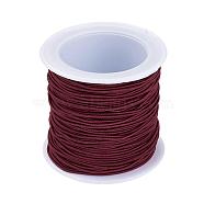 Elastic Cord, Dark Red, 1mm, about 22.96 yards(21m)/roll(RB1.0mm-15)