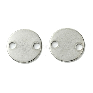304 Stainless Steel Connector Charms, Flat Round Links, Stainless Steel Color, 16x1mm, Hole: 2.7mm(STAS-Q321-03P)