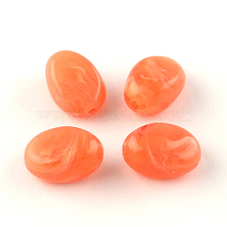 Oval Imitation Gemstone Acrylic Beads, Light Salmon, 18x13x9.5mm, Hole: 2mm, about 310pcs/500g(OACR-R052-21)