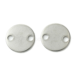 304 Stainless Steel Connector Charms, Flat Round Links, Stainless Steel Color, 16x1mm, Hole: 2.7mm(STAS-Q321-03P)