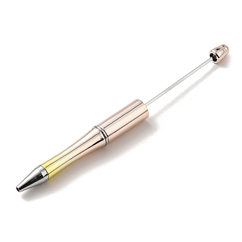 Plastic Beadable Pens, Press Ball Point Pens, for DIY Pen Decoration, Linen, 146x11.5mm