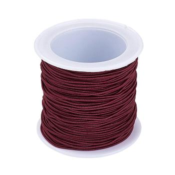 Elastic Cord, Dark Red, 1mm, about 22.96 yards(21m)/roll