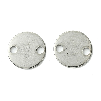 304 Stainless Steel Connector Charms, Flat Round Links, Stainless Steel Color, 16x1mm, Hole: 2.7mm