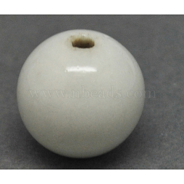 White Round Porcelain Beads