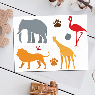US 1 Set PET Hollow Out Drawing Painting Stencils(DIY-MA0001-73B)-5
