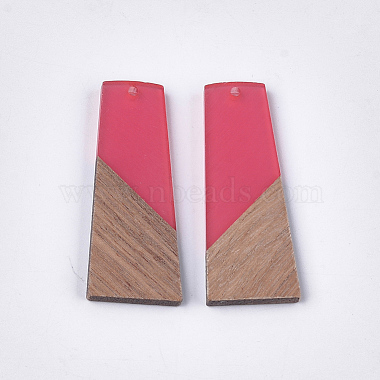 Colgantes de resina y madera de nogal(X-RESI-S358-83C)-2