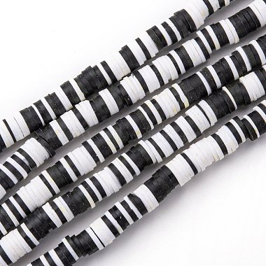 Black Disc Polymer Clay Beads