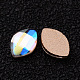 Faceted Leaf K9 Glass Rhinestone Cabochons(EGLA-O007-19A)-2