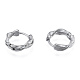 Non-Tarnish 316 Surgical Stainless Steel Twist Hoop Earrings for Men Women(EJEW-N052-09)-2