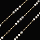 chaînes à maillons en perles de verre rondelle(CHS-G028-07G-01)-1
