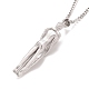 Brass Human Hug Pendant Necklace with 201 Stainless Steel Curb Chains for Women(NJEW-I114-01P)-3